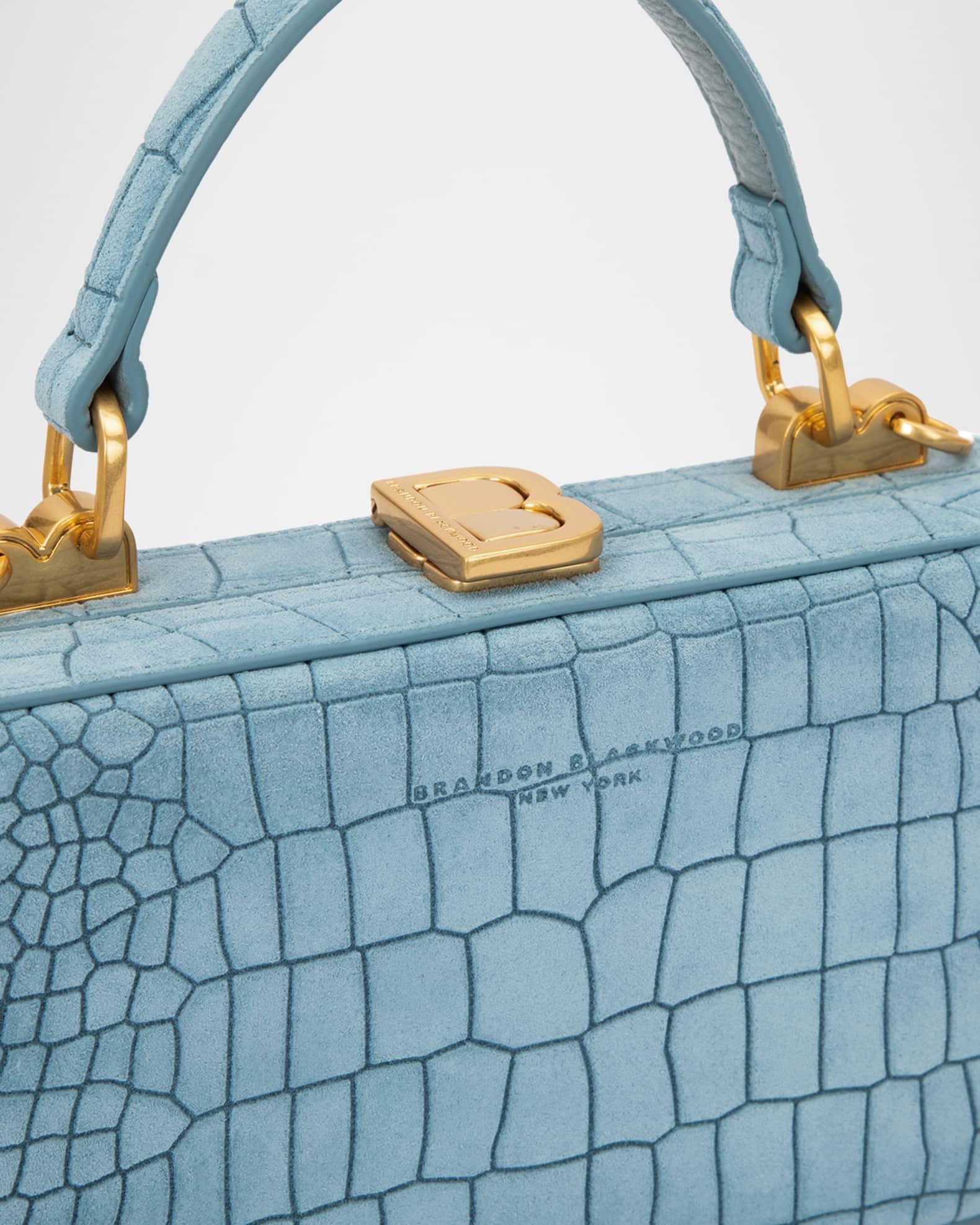 Croc-Embossed Suede Crossbody Bag Product Image