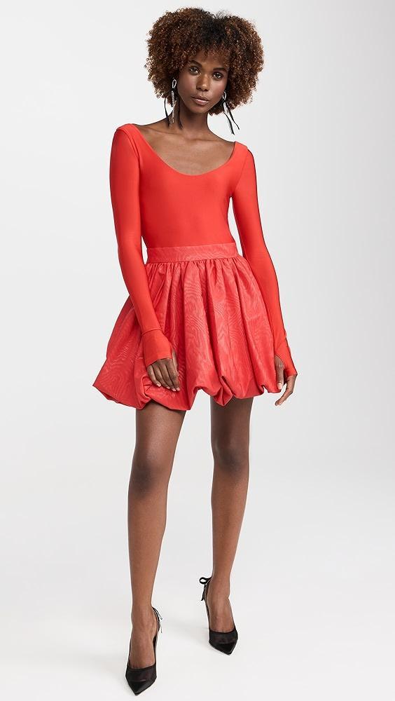 alice + olivia Chara Ballet Bubble Hem Mini Dress | Shopbop Product Image