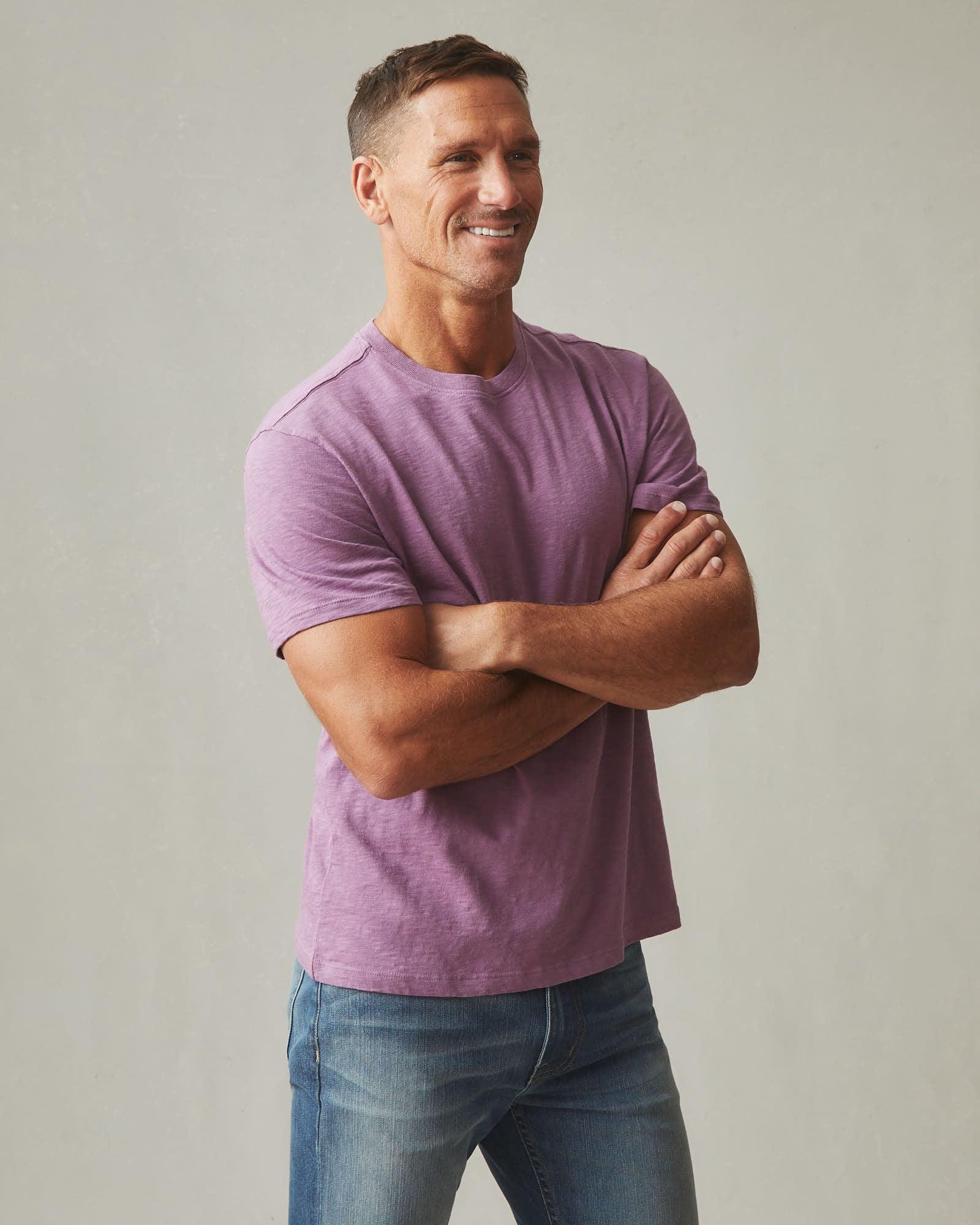 Men's Premium Slub Crew Tee - Plum Berry Product Image