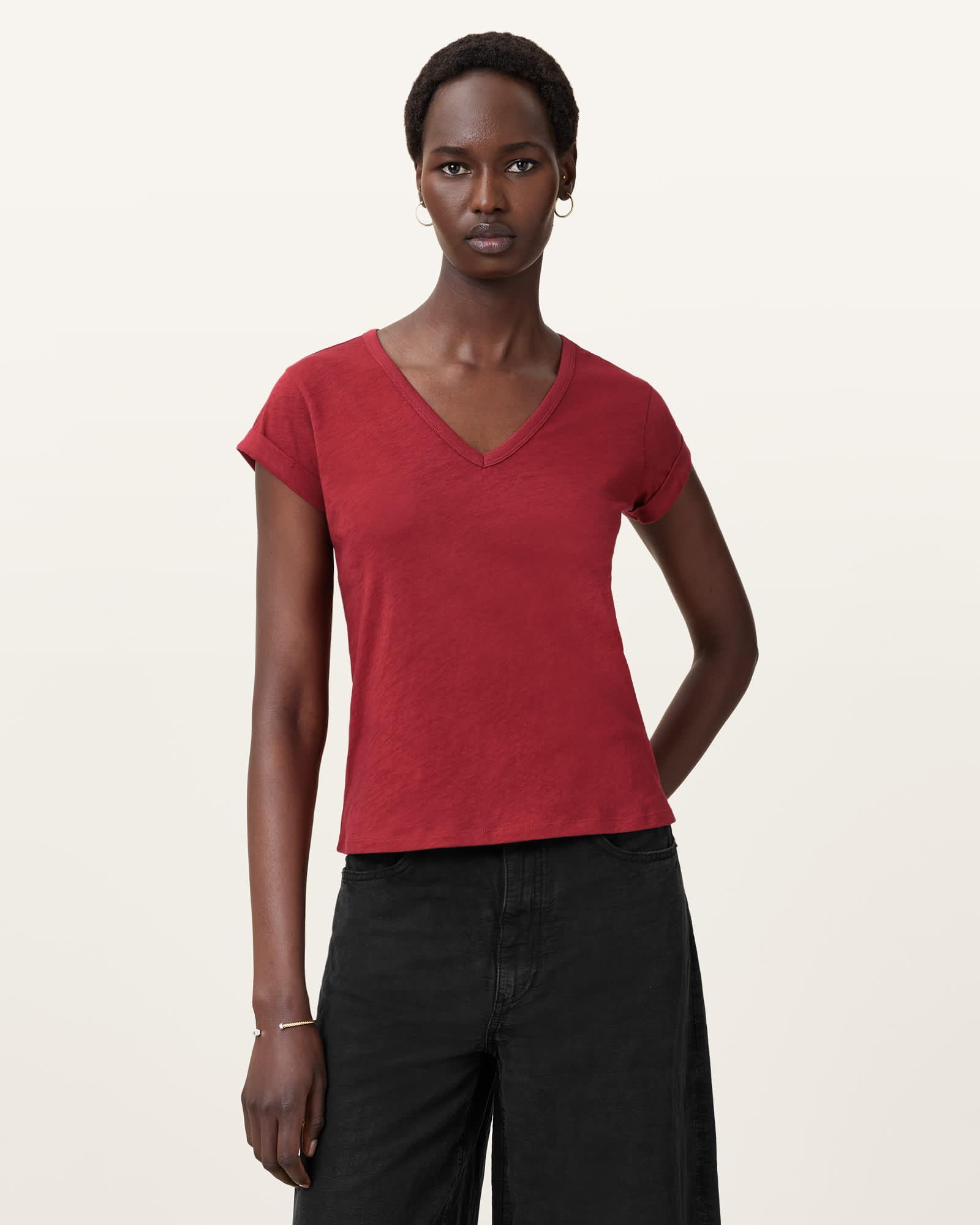 Anna V-Neck Short Sleeve T-Shirt Product Image