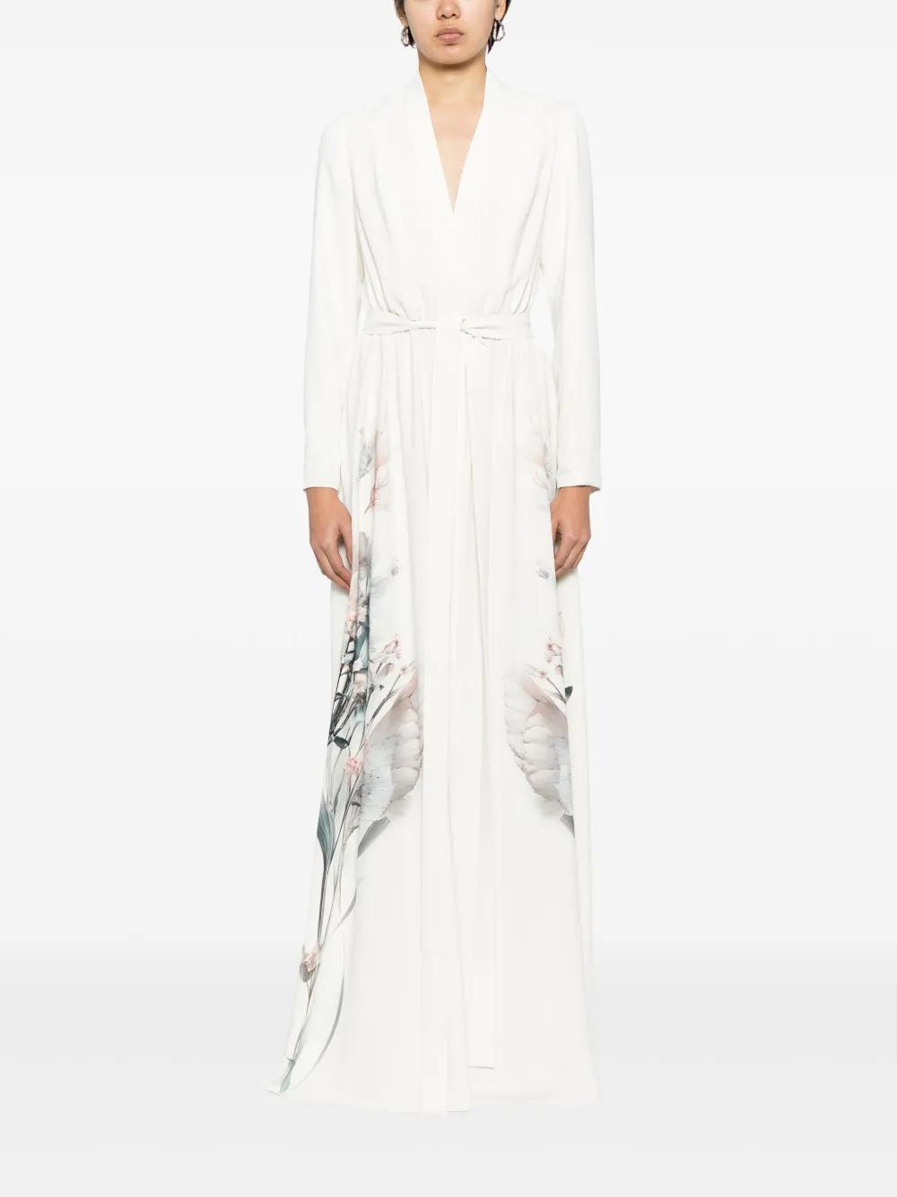 floral-print kaftan dress  Product Image