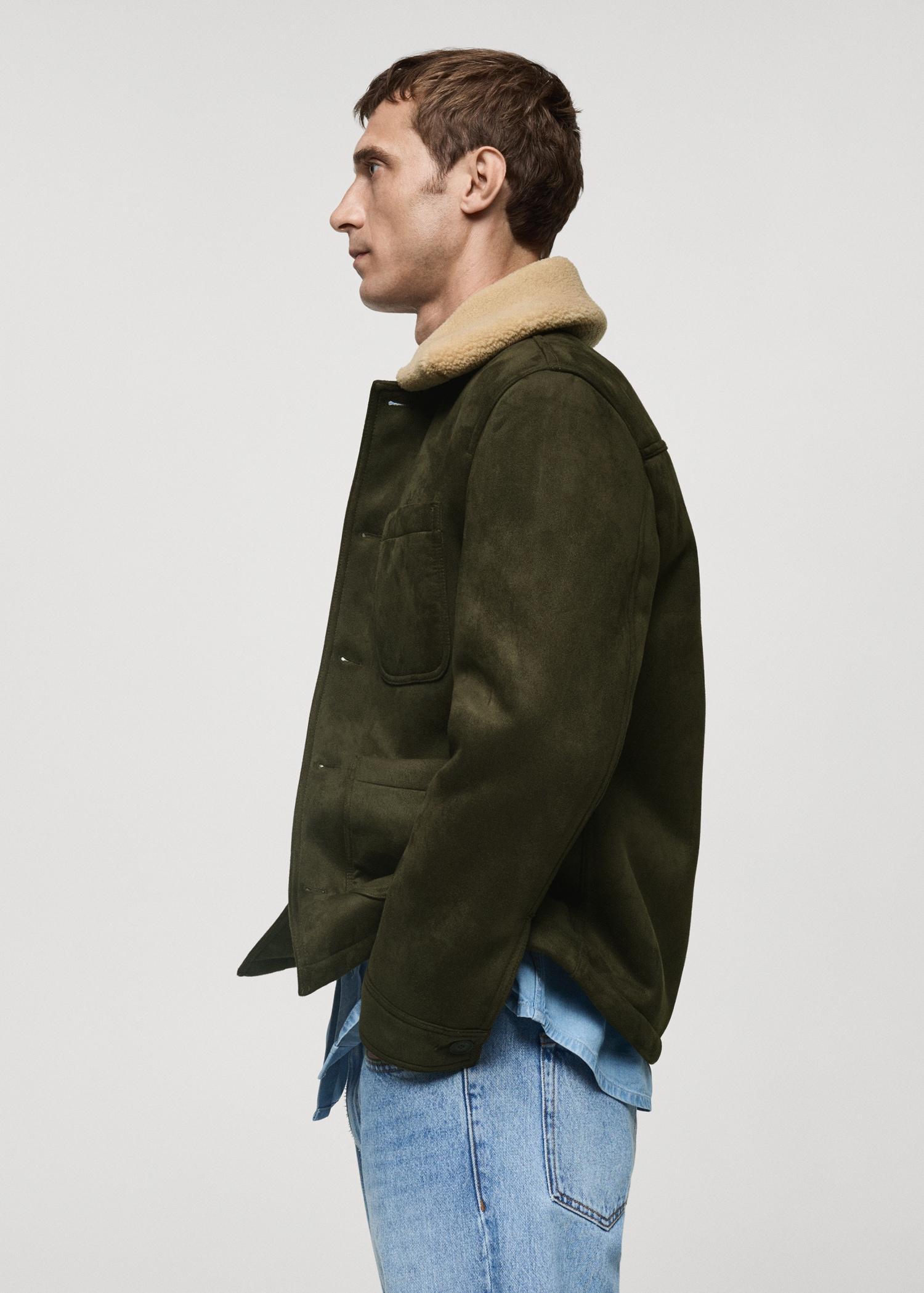 Double face jacket with fleece lining - Men | MANGO USA Product Image