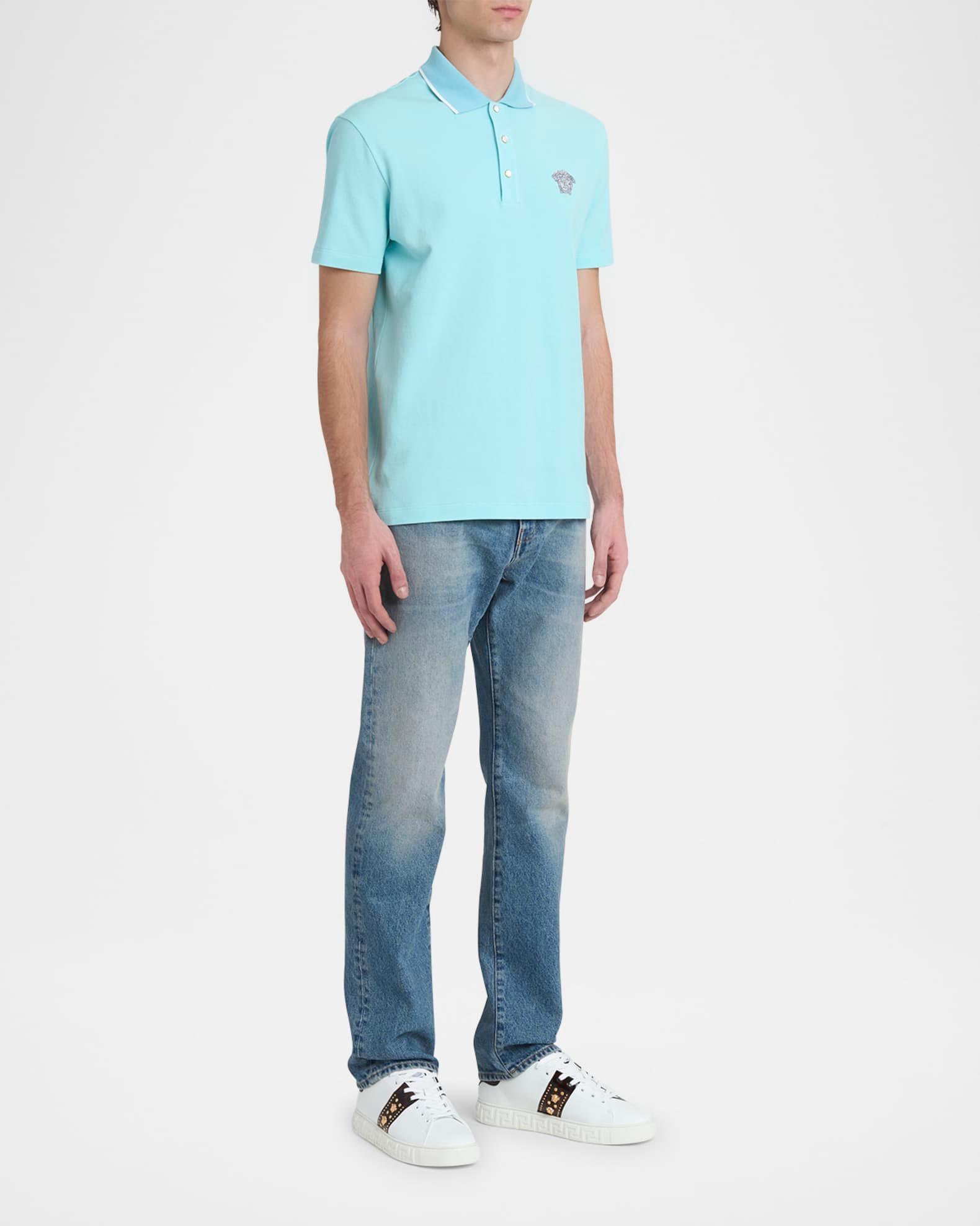 Men's Studded Greca Low-Top Sneakers Product Image