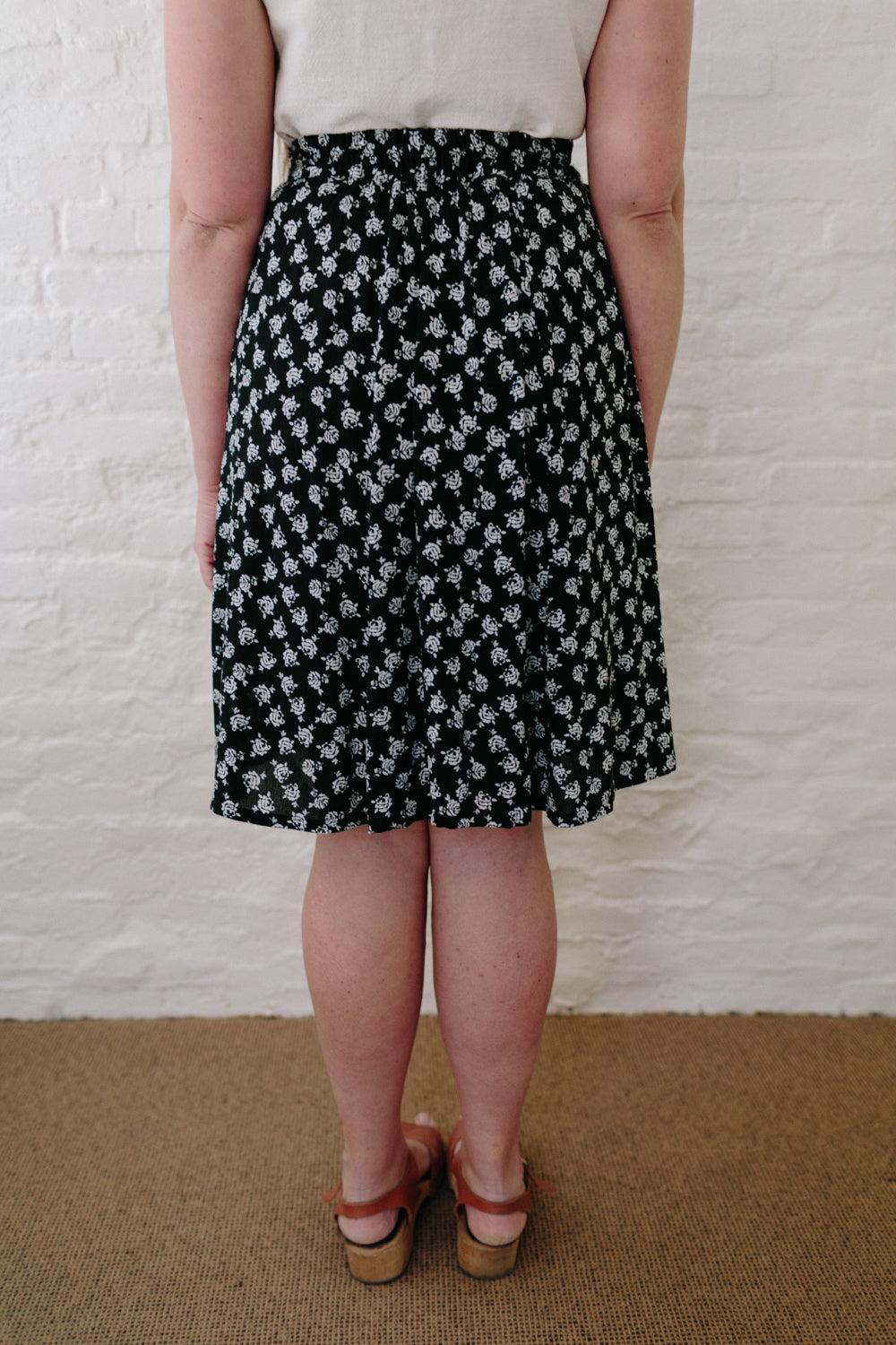 Bae Skirt in Black Rose Crepe Product Image