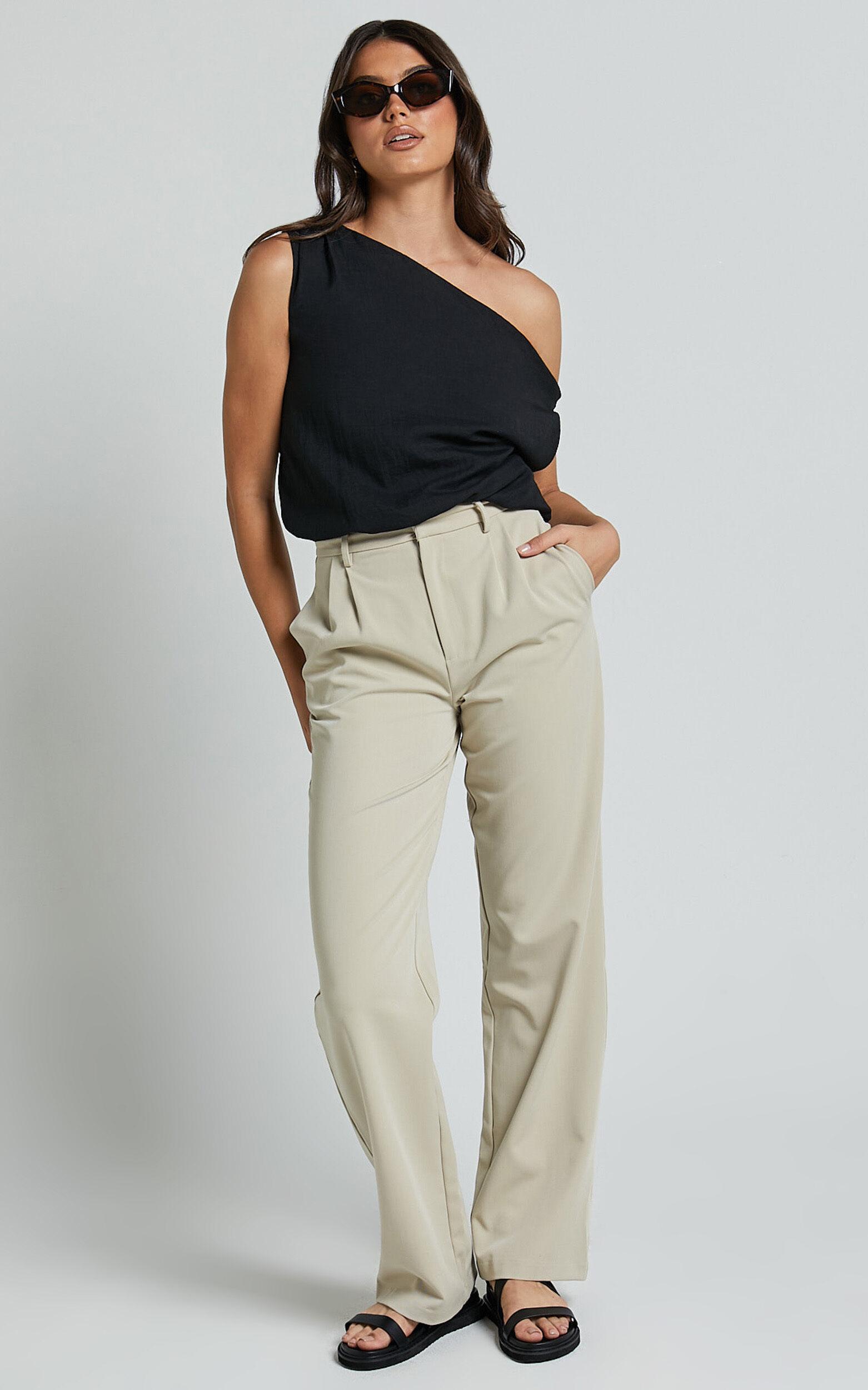 Mabel Bodysuit - Asymmetrical Neckline One Shoulder in Black Product Image