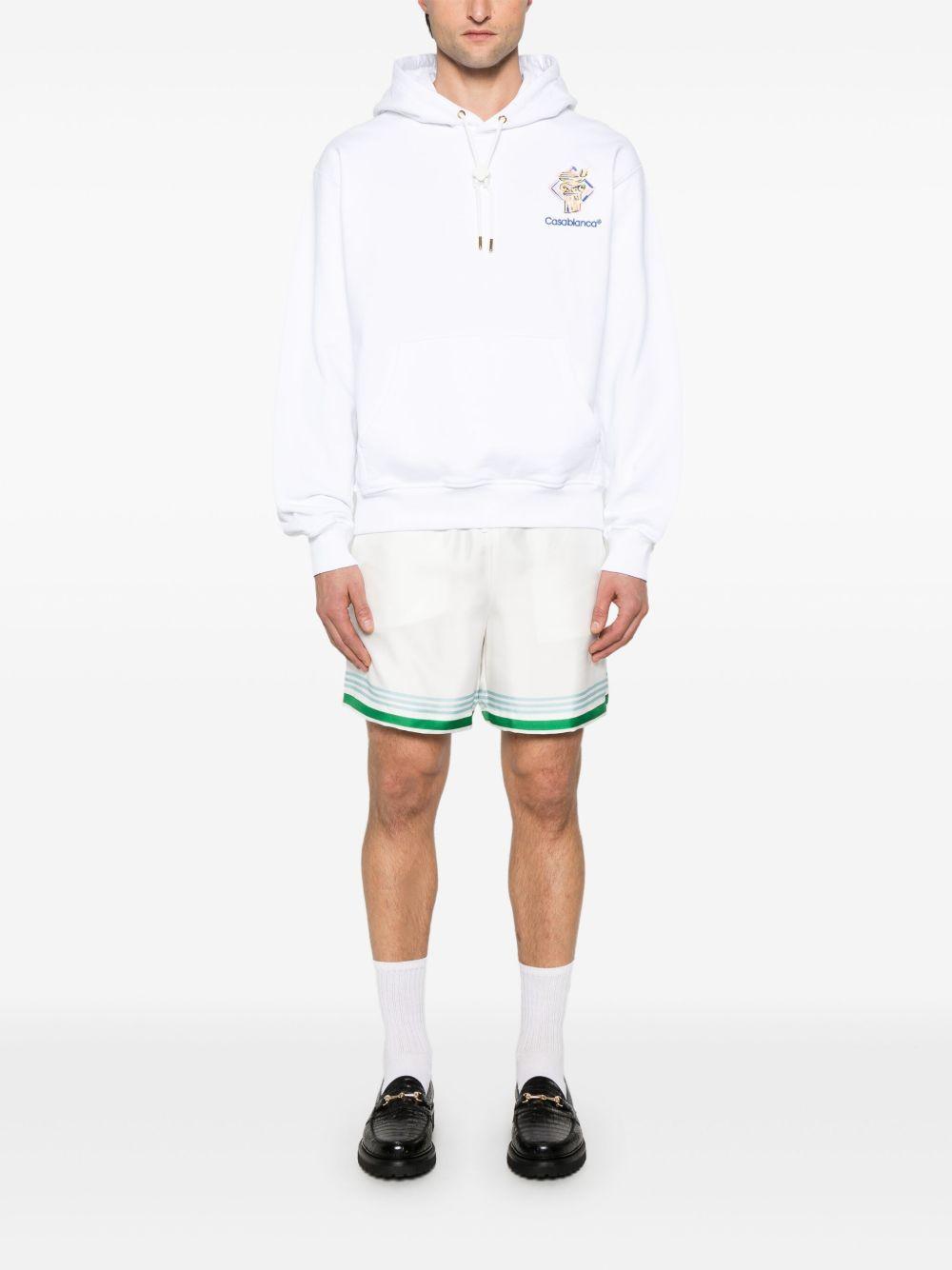 logo-embroidered hoodie Product Image