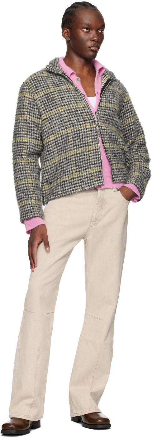 OUR LEGACY Beige Moto Cut Jeans In Chost Attic Wash Den Product Image