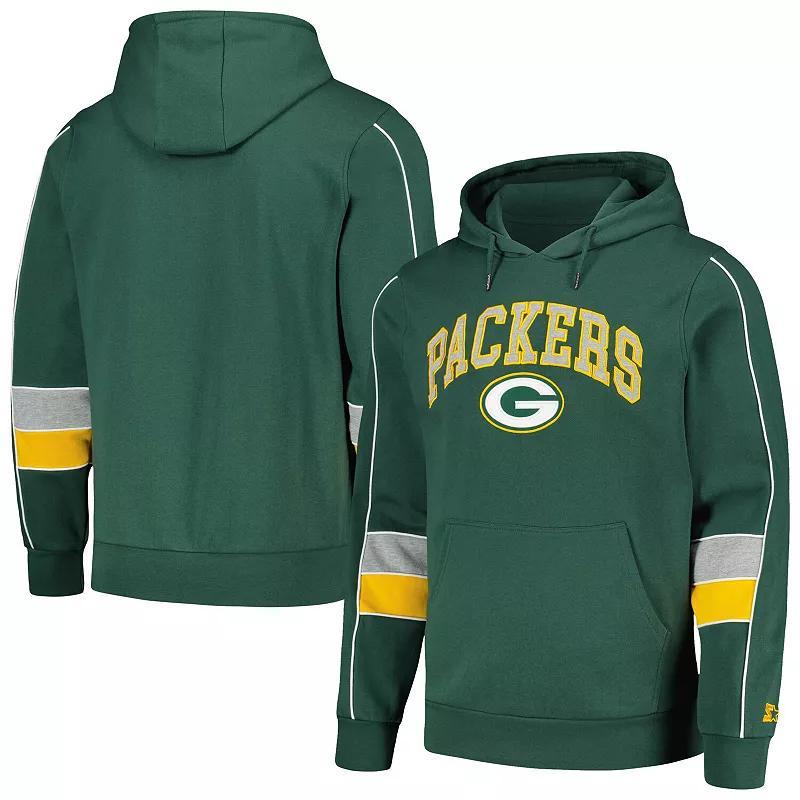 Men's Starter Navy Chicago Bears Captain Pullover Hoodie, Size: Small, Blue Product Image