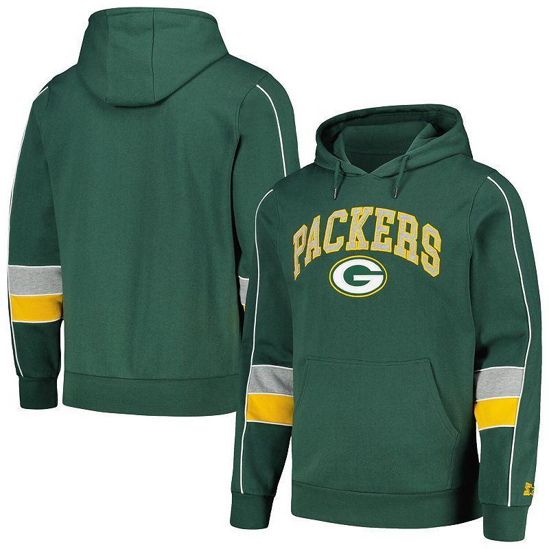 Men's Starter Navy Chicago Bears Captain Pullover Hoodie, Size: Small, Blue Product Image