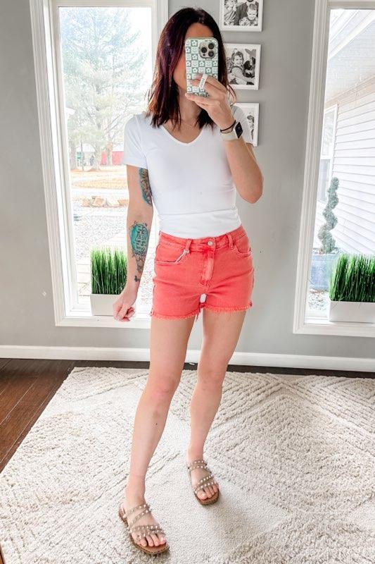 Vibrant Acid Wash Shorts Product Image