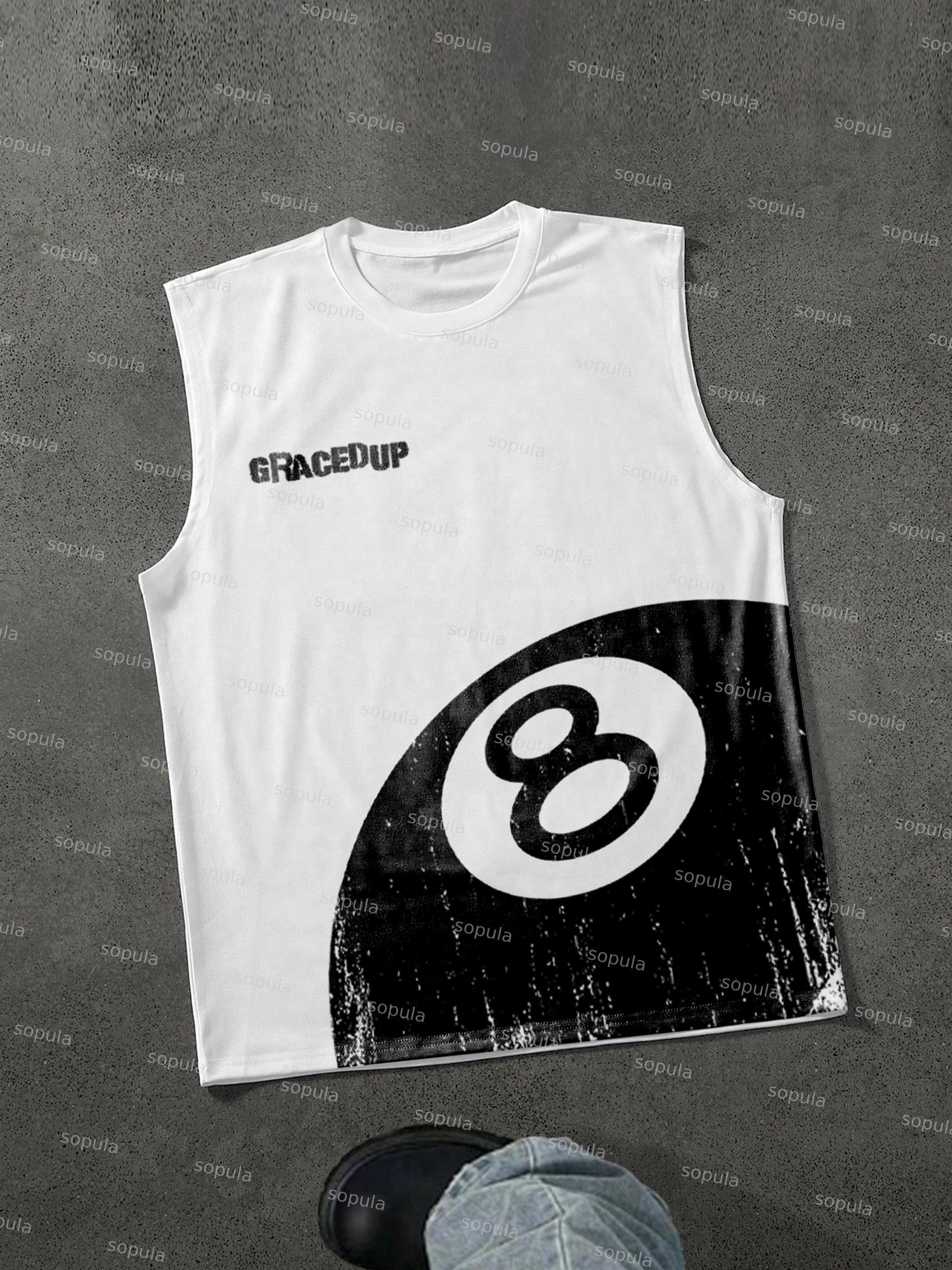 Wrapped In Grace Black Eight Vintage Graphic Tank Top Product Image