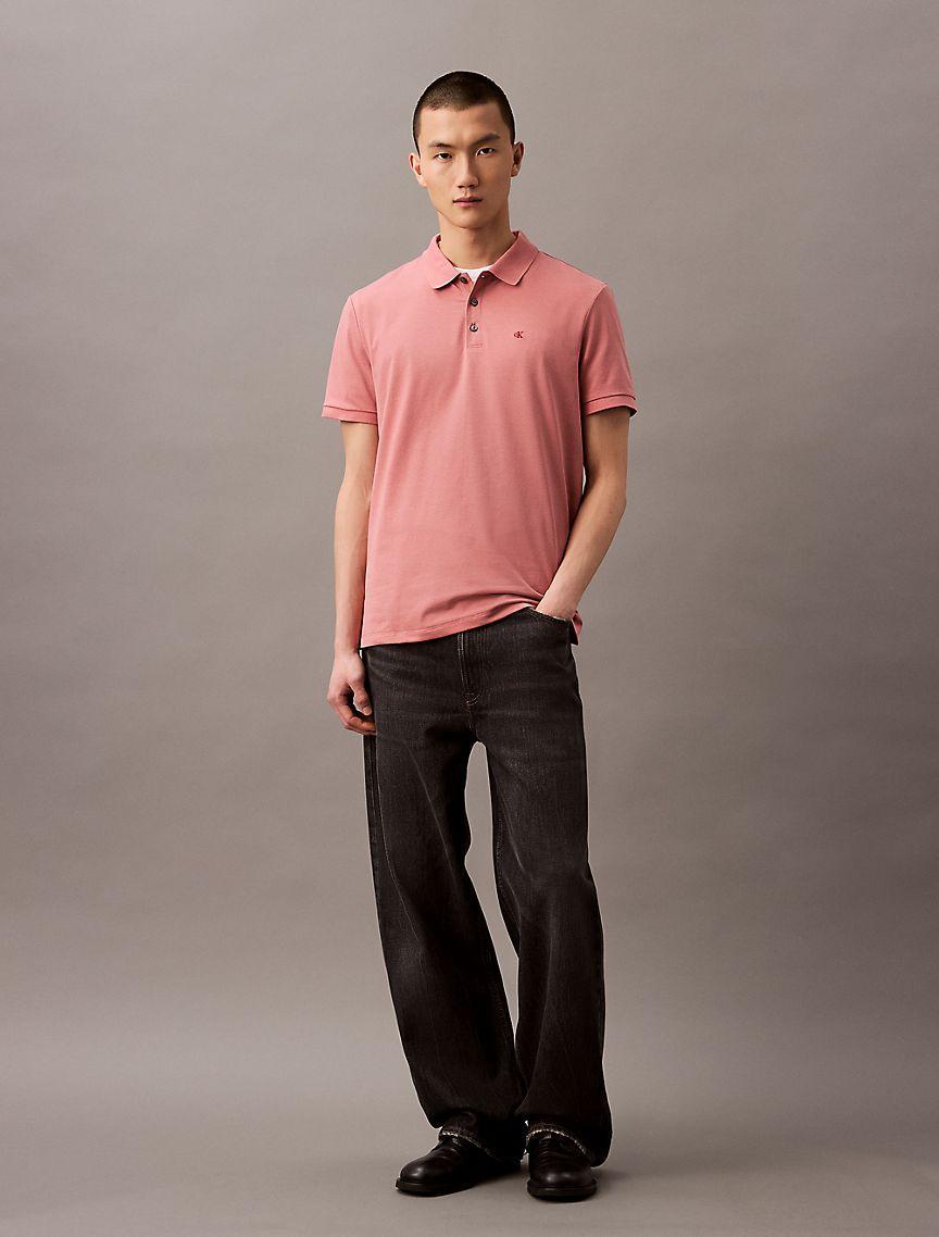 Smooth Cotton Monogram Logo Polo Shirt Product Image