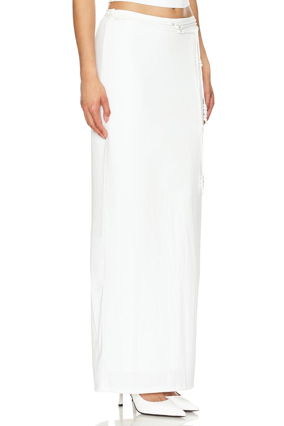 Lovers and Friends x Maggie MacDonald Carolyn Maxi Skirt in White Product Image