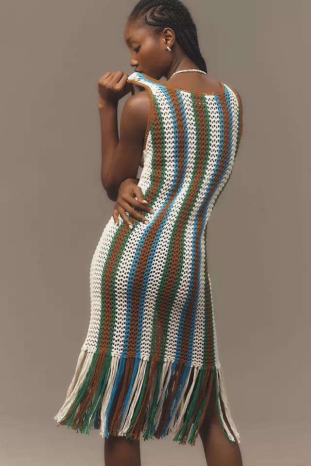 MOTHER The Benefits Crochet Midi Dress Product Image