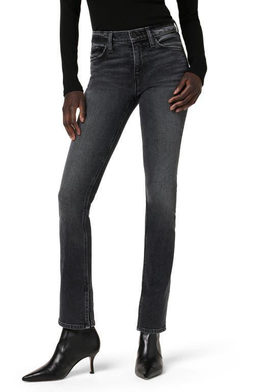 Hudson Jeans Nico Mid-Rise Straight (Inseam Slit) Star (Black Star) Women's Jeans Product Image