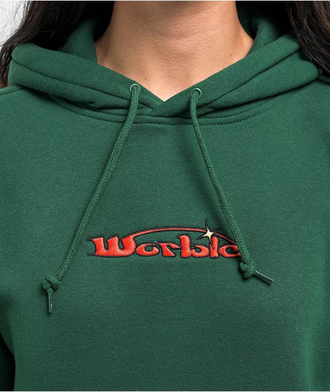 WORBLE Glisten Dark Green Hoodie Product Image