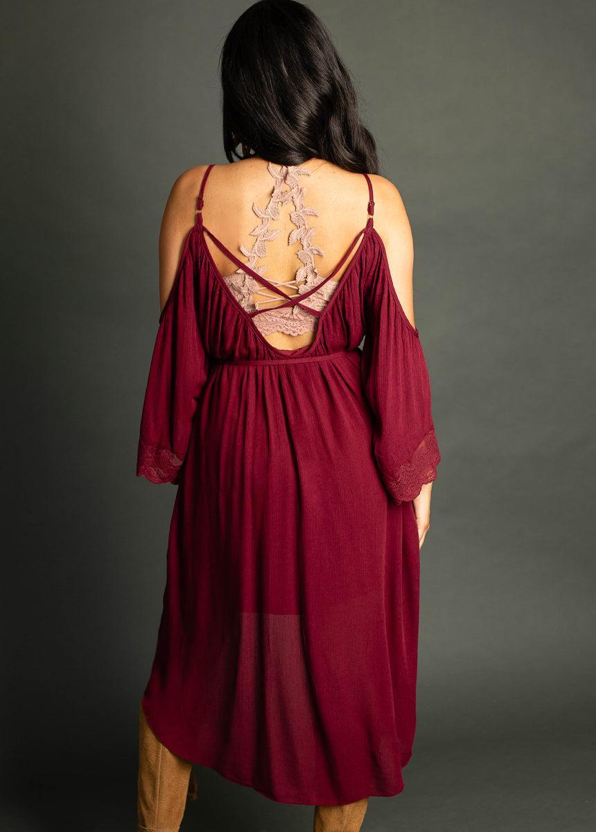 Dela Dress in Oxblood Female Product Image