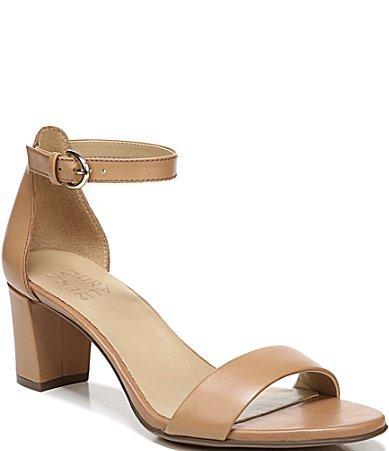 Naturalizer Vera Leather Ankle Strap Block Heel Dress Sandals Product Image