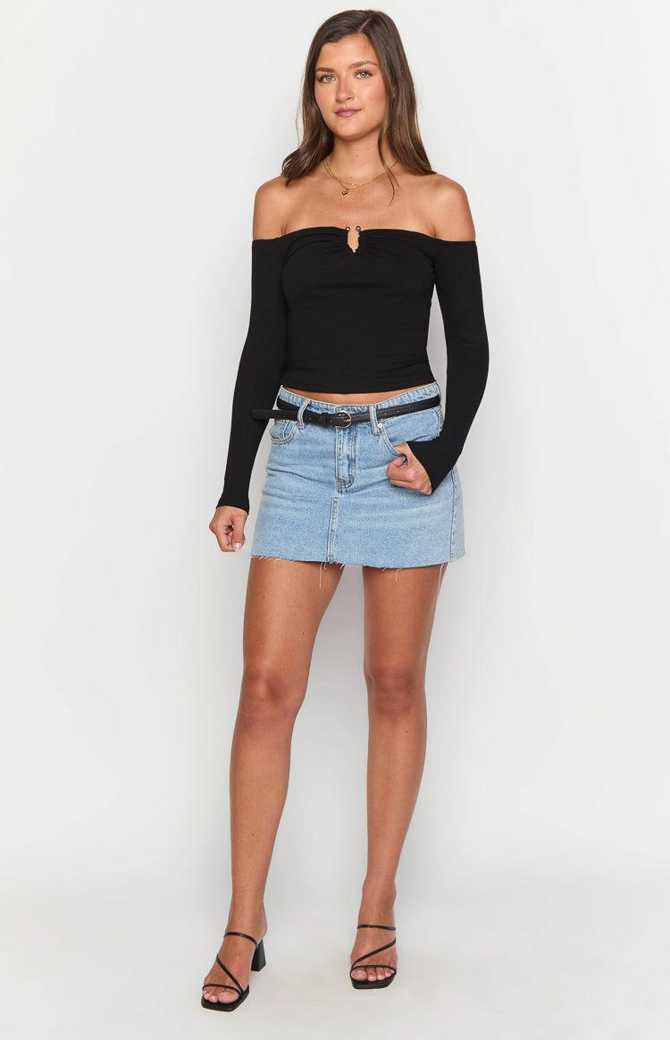 Anabel Black Long Sleeve Top Girls Product Image