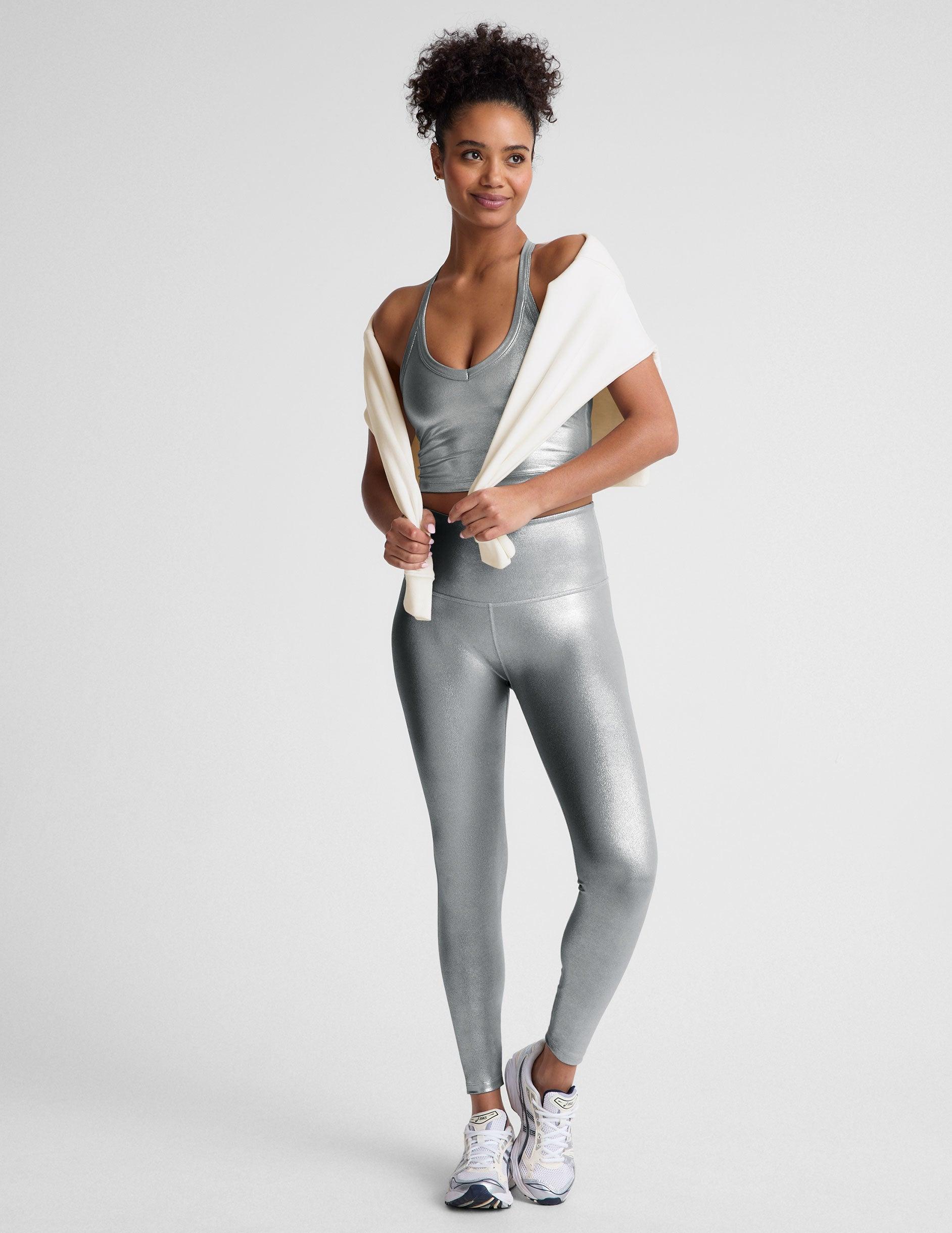 Liquid Silver On The Up Cropped Tank Product Image