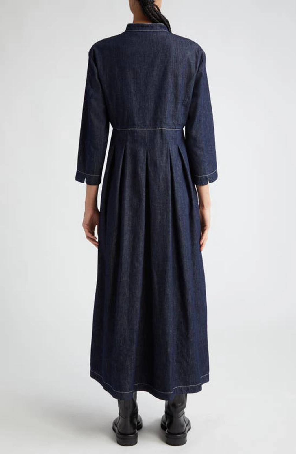 Autore Denim Midi Dress In Midnight Blue Product Image