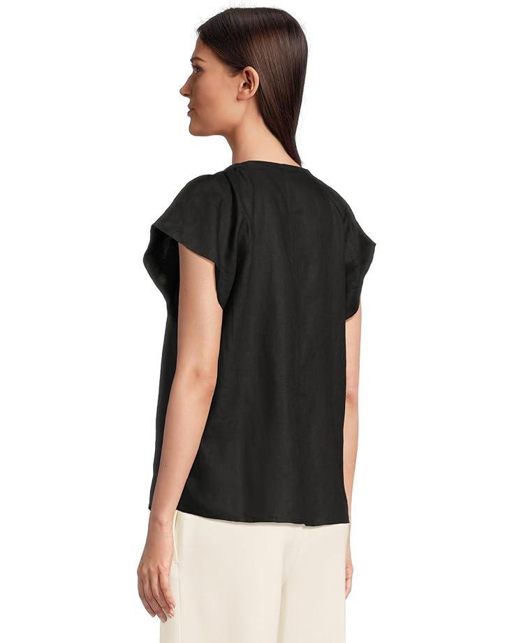 Zandra Linen French Sleeve Sweater Product Image