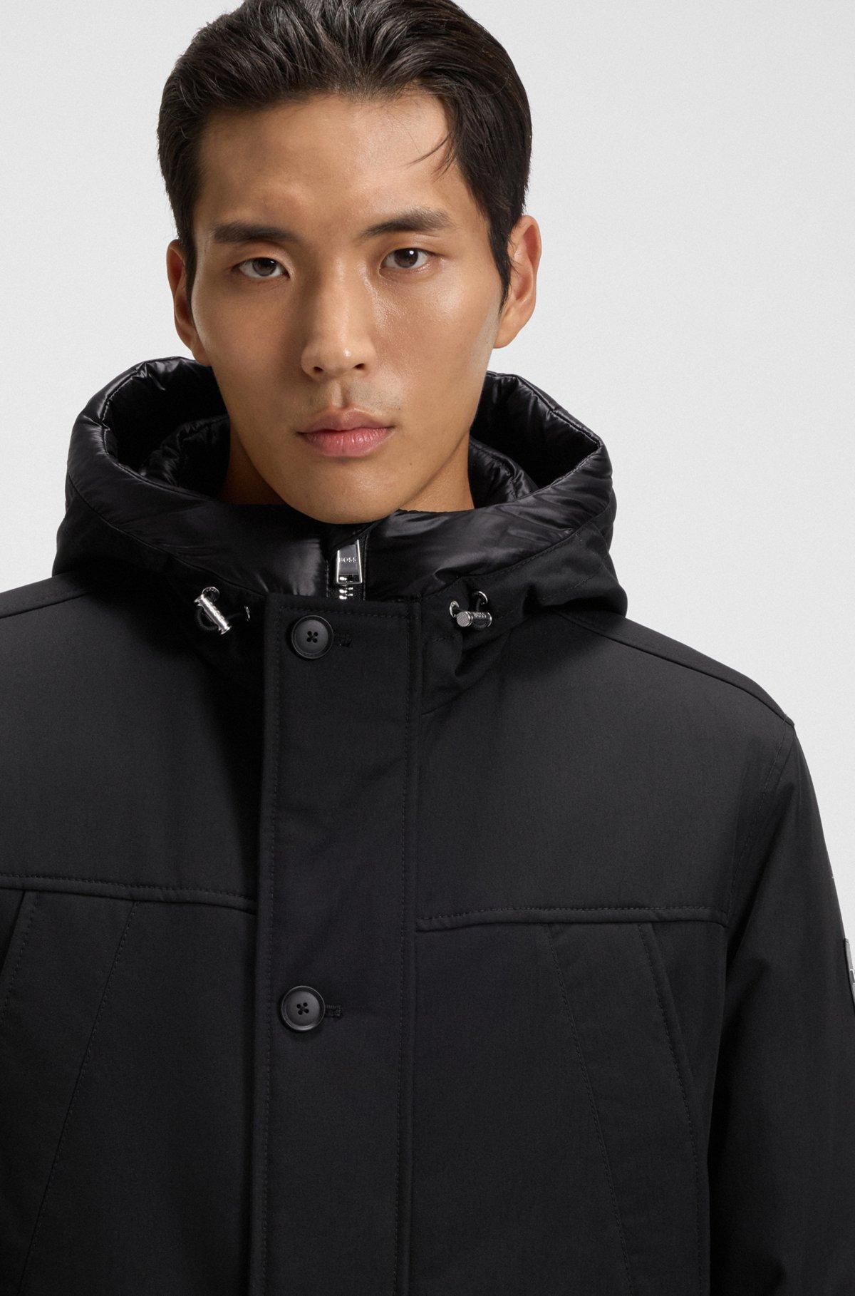 Cropped down jacket with water-repellent finish Product Image
