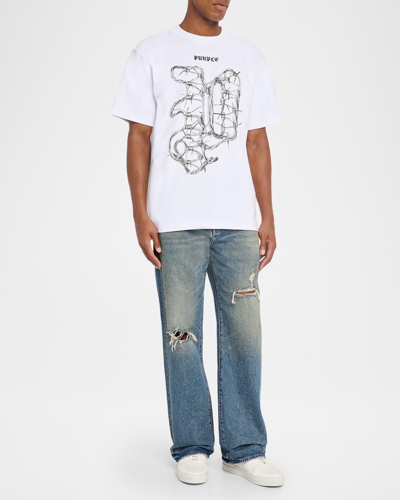 Men's Jersey Barbed Wire Graphic Logo T-Shirt Product Image