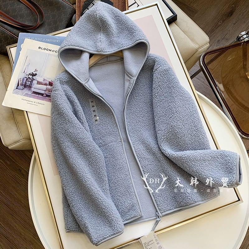 Two Way Fleeced Zip Hoodie Product Image