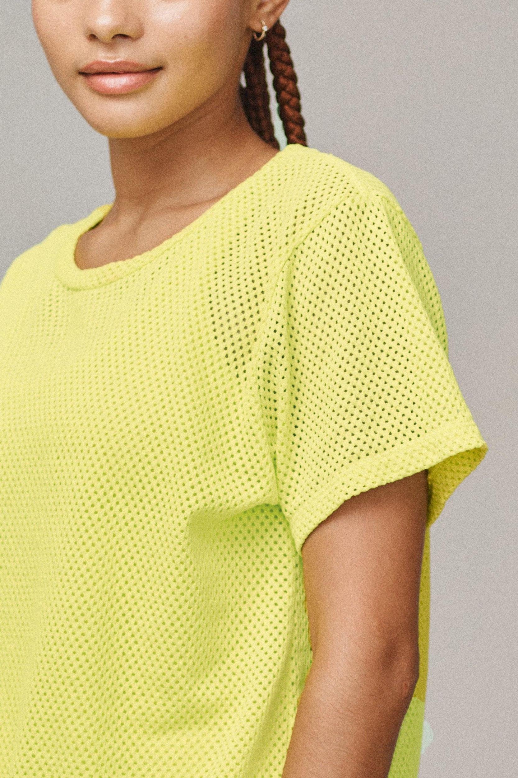 Carmen Mesh Cropped Tee Female Product Image