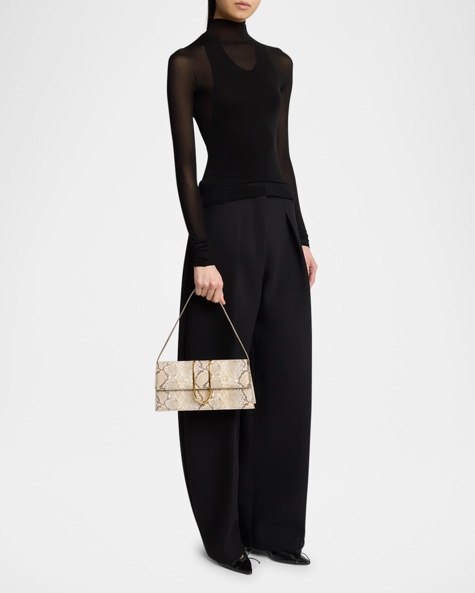 Le Bambino Long Snakeskin Leather Shoulder Bag Product Image