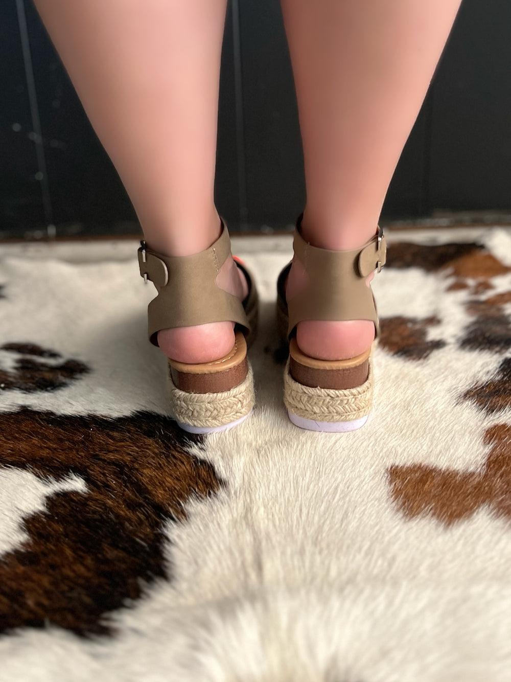 Taupe Sensational Platform Sandal Product Image