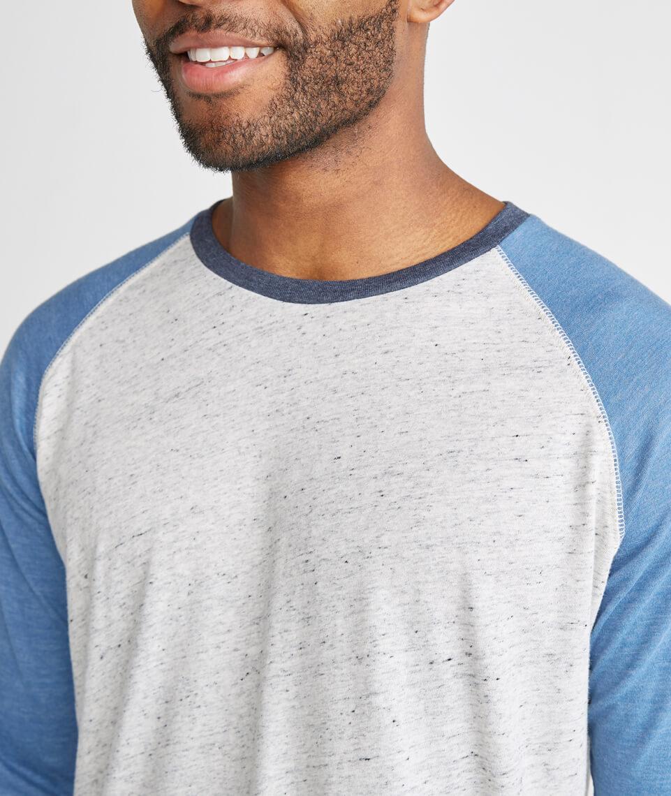 Baseball Raglan in Grey/Navy Product Image