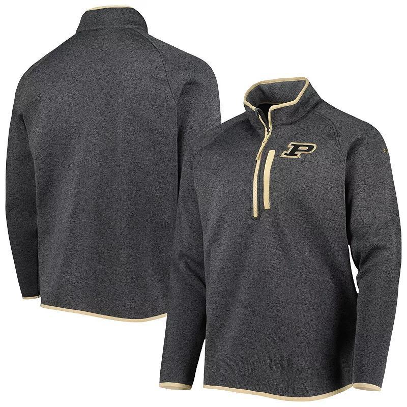 Mens Columbia Gray Purdue Boilermakers Canyon Point Omni-Shield Raglan Half-Zip Pullover Top Product Image
