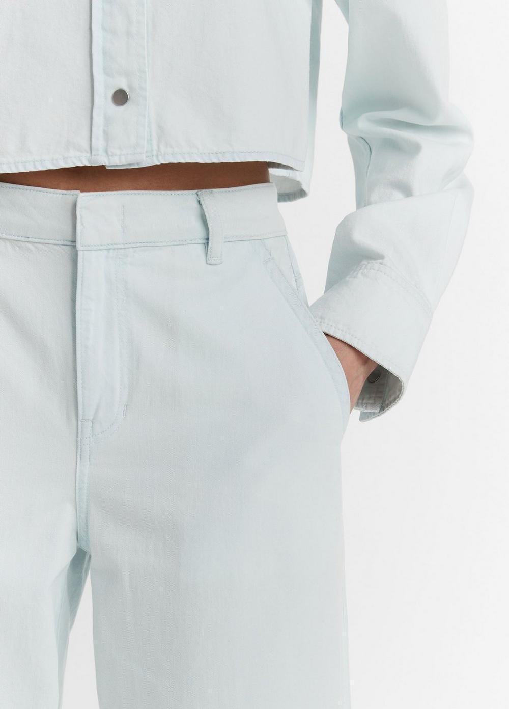 Womens Washed Cotton Wide-Leg Trouser, Celestine, Size 30 Vince Product Image