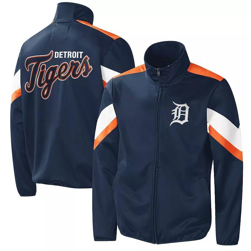 Men's G-III Sports by Carl Banks Navy Detroit Tigers Earned Run Full-Zip Jacket, Size: Small, Blue Product Image