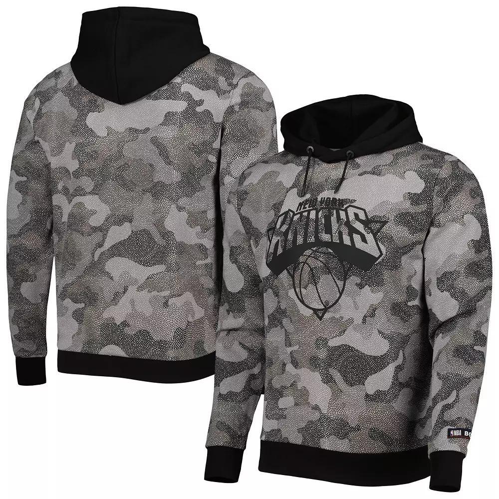 Men's Hugo Boss Black New York Knicks Camo Pullover Hoodie, Size: Large Product Image
