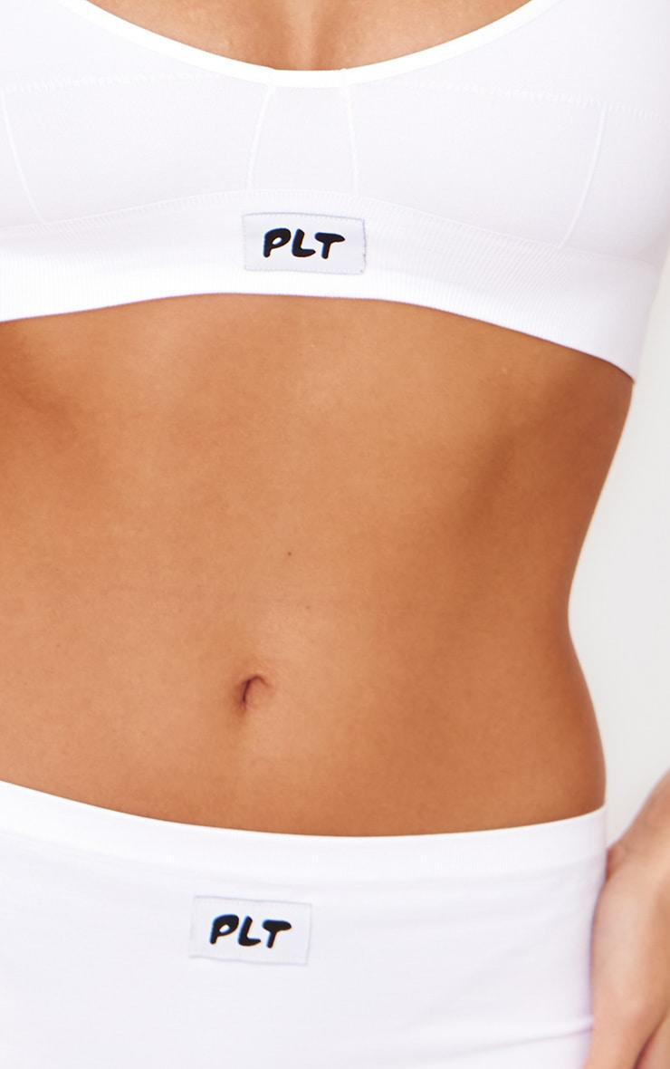 PRETTYLITTLETHING White Woven Badge Seamless Brief Product Image
