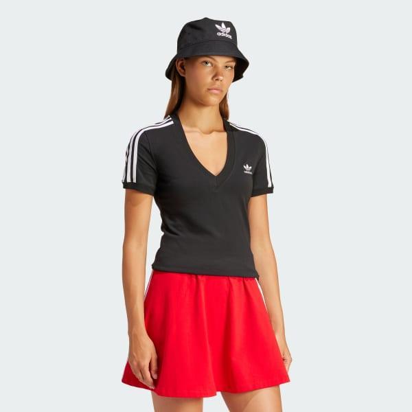 Adicolor 3-Stripes V-Neck Slim Tee Product Image