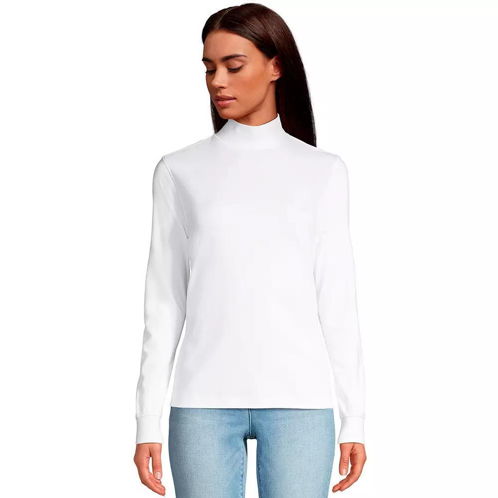 Womens Lands End Relaxed Mockneck Top Product Image