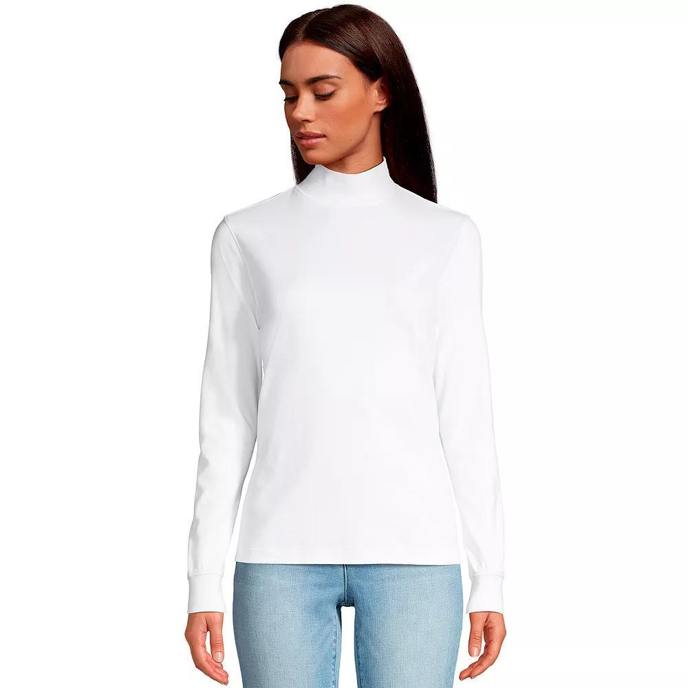 Womens Lands End Relaxed Mockneck Top Product Image