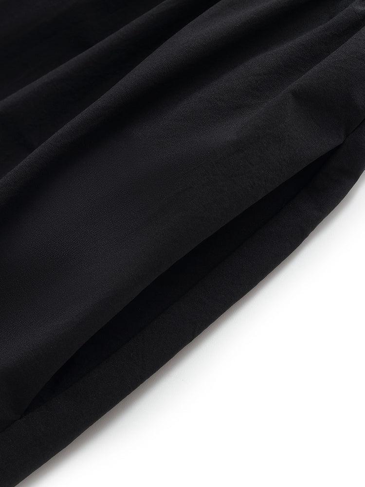 Gathered Waist Puff Sleeve Women Maxi Dress Product Image