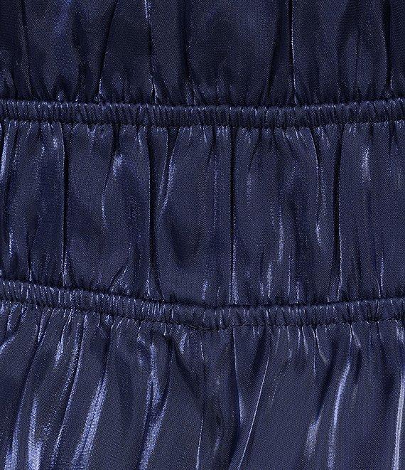 Allison & Kelly Short Puff Sleeve Tie Front Fit & Flare Dress Product Image