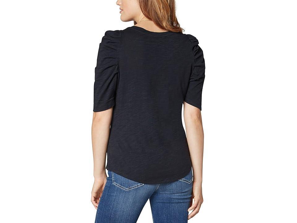 Liverpool Los Angeles Gathered Short Sleeve Knit Tee Women's Clothing Product Image