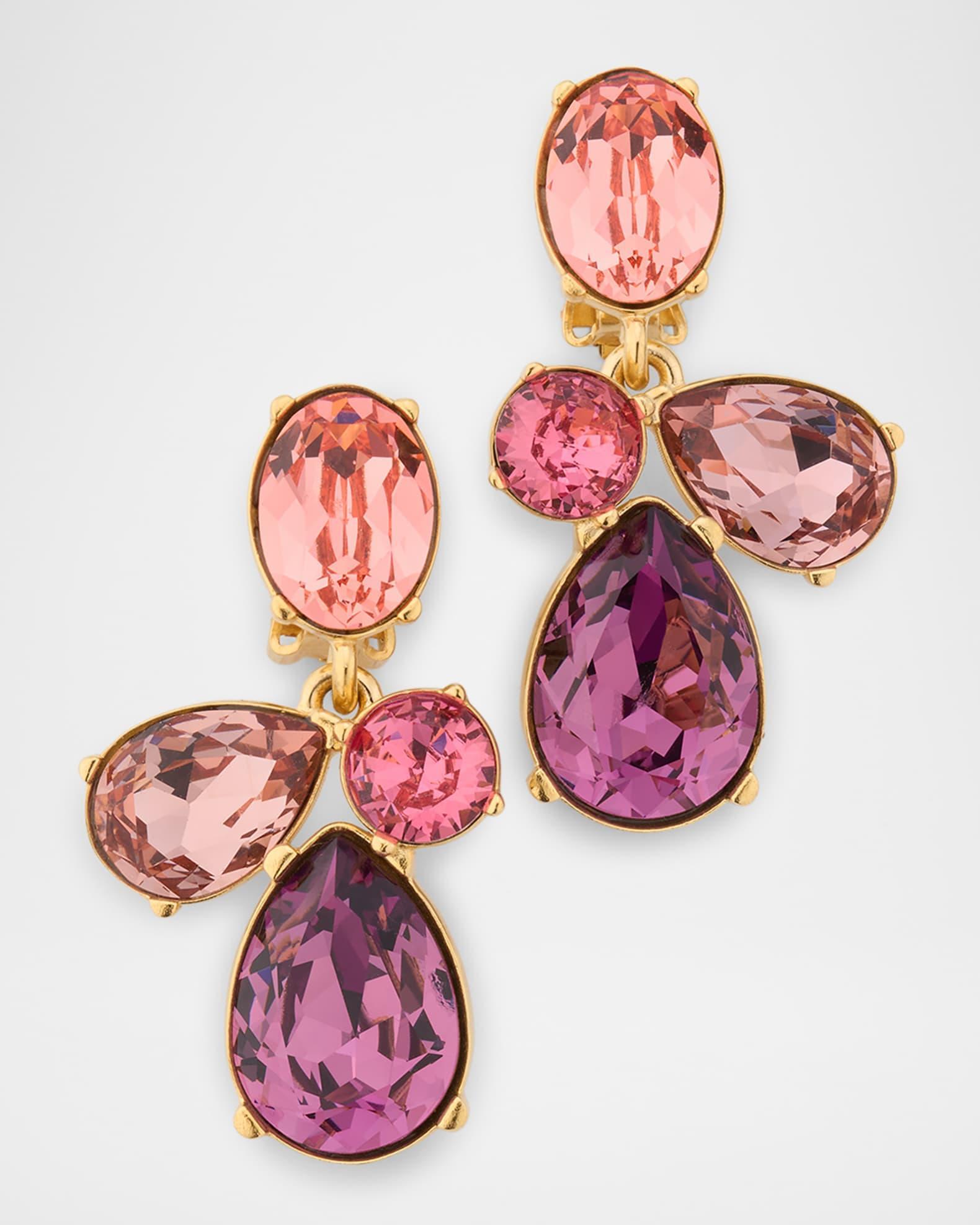 Petal Drop Crystal Earrings Product Image