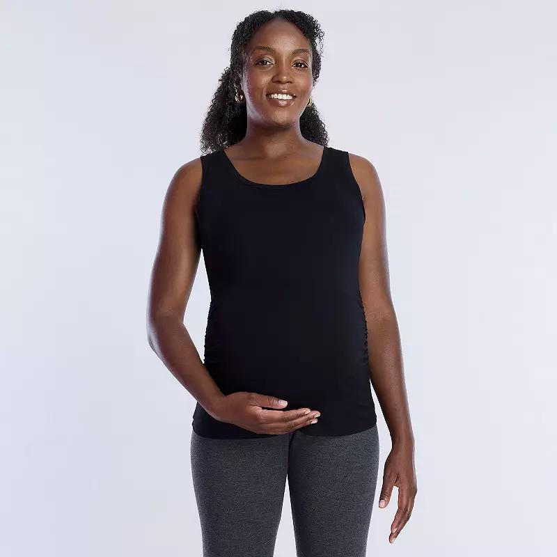 Maternity Motherhood Side Ruched Tank, Womens Renaissance Pink Product Image