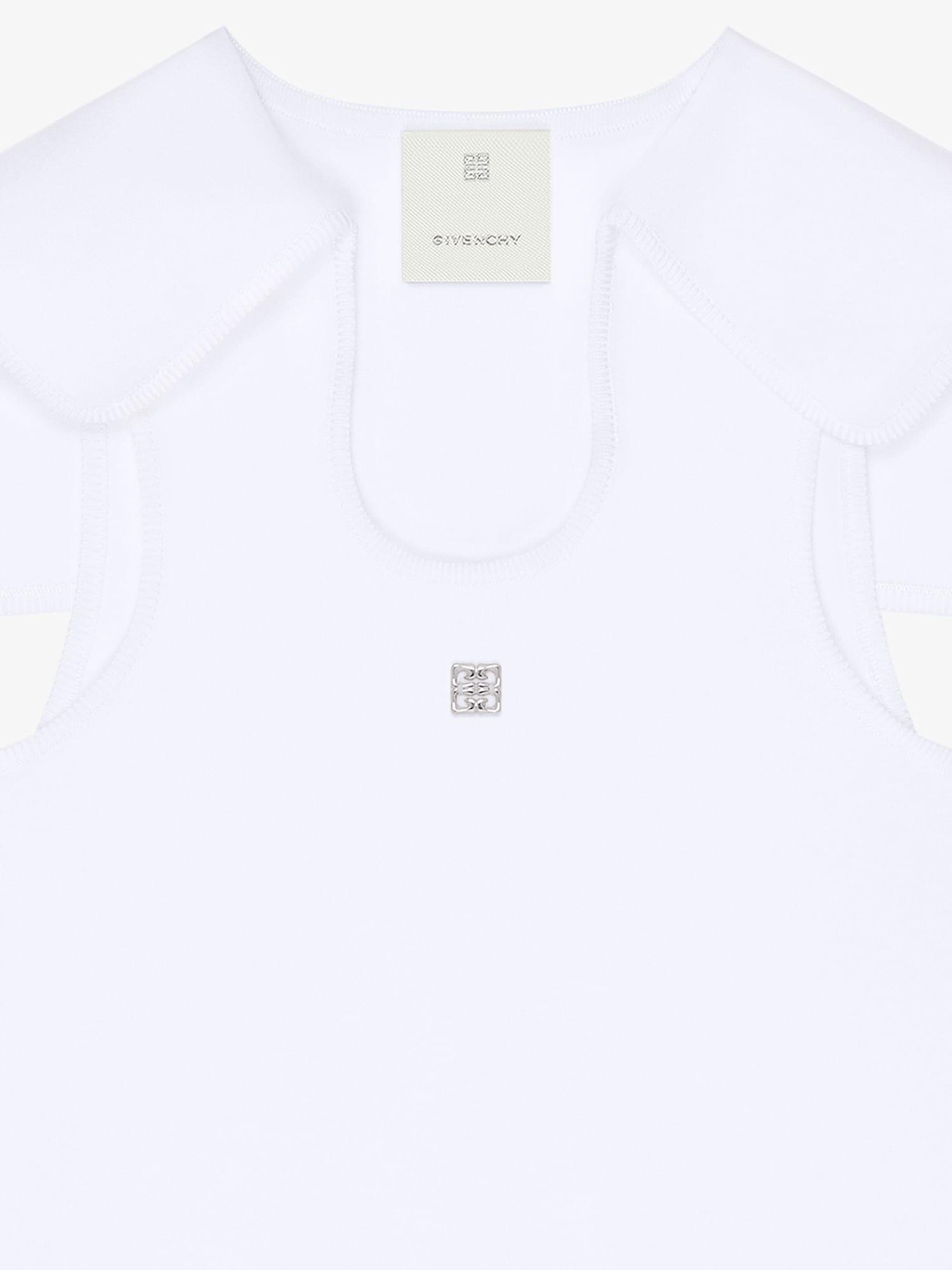 Slim sailor collar top in knit with 4G Liquid detail Product Image