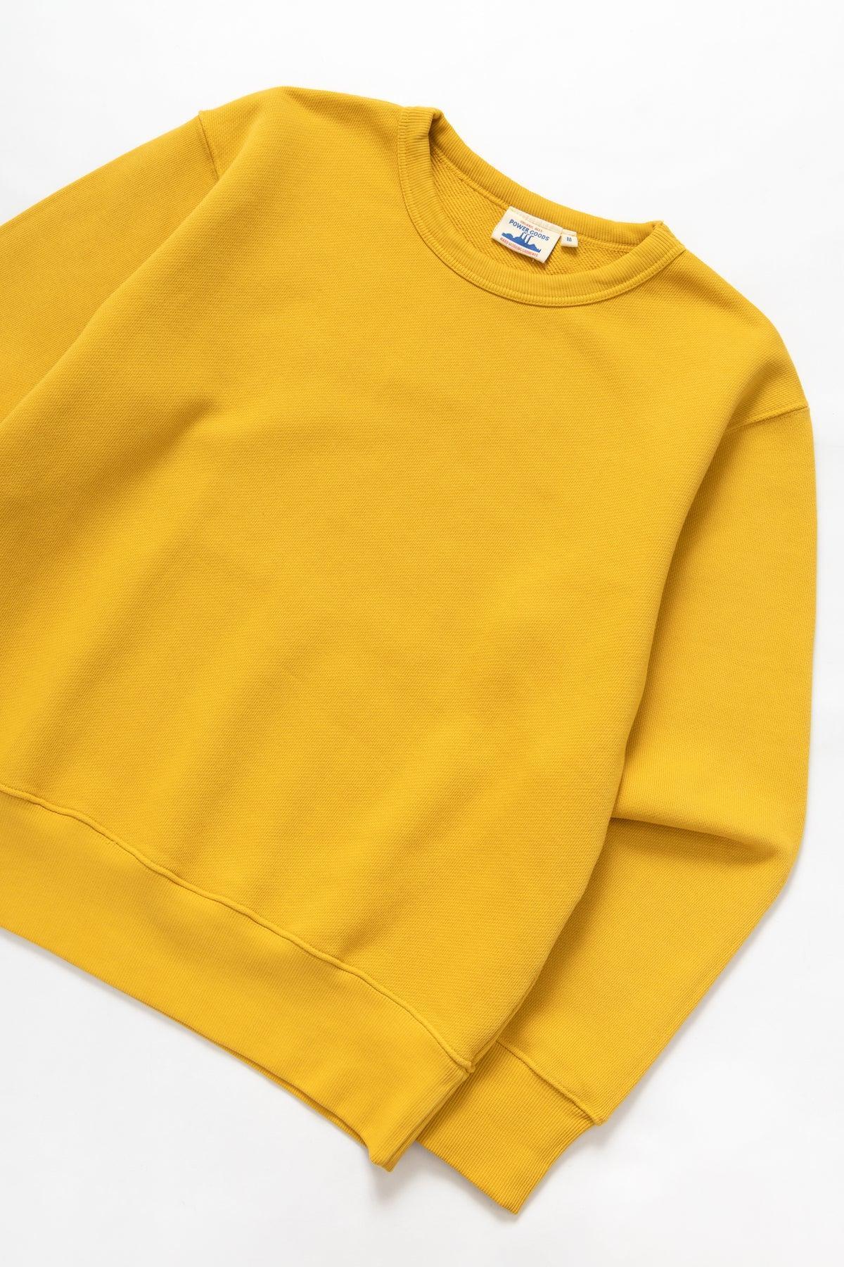 Power Goods - Loopback Crewneck - Sunflower Product Image