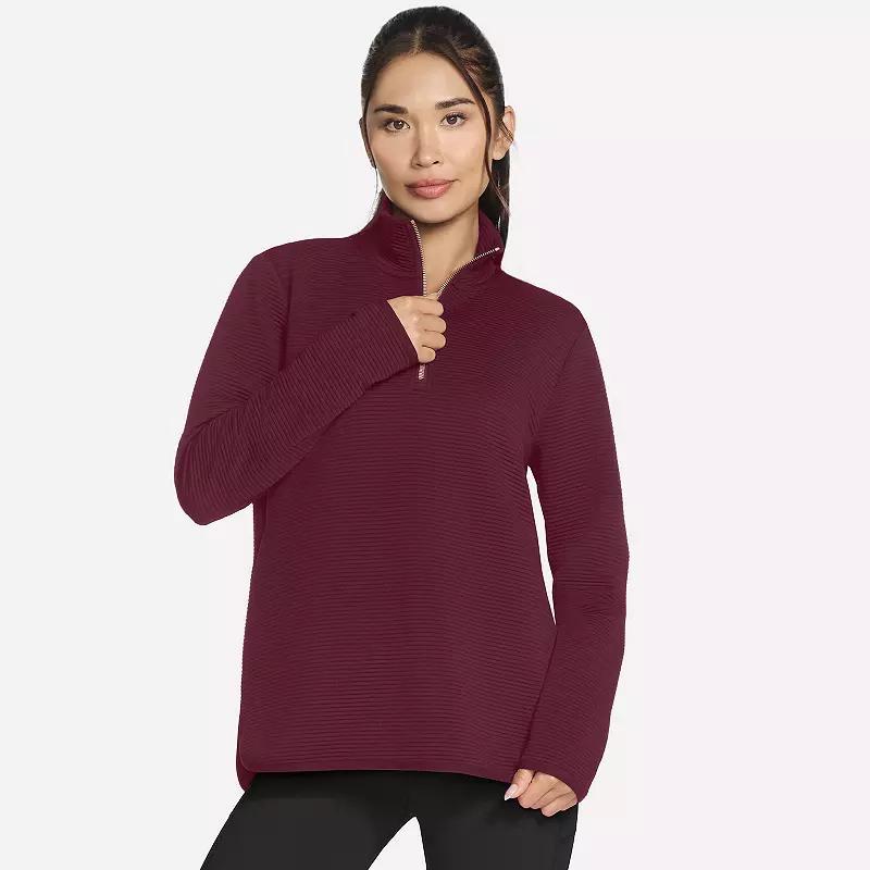 Womens Skechers Softknit Ottoman Ribbed Pullover Product Image
