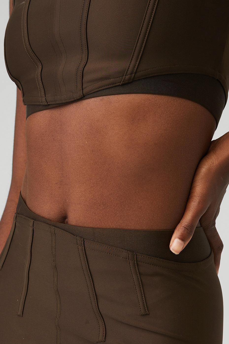 Alo Yoga | Airlift High-Waist 7/8 Corset Legging Brown Product Image